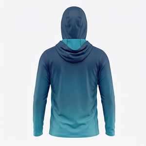 Maillot de pêche personnalisé en gros, chemise de pêche sublimée, vêtements d'équipe, fabricant OEM ODM, chemise de pêche à capuche pour homme, UPF 50 anti-UV - Product Image 2