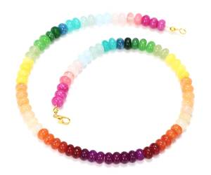 <b>Top</b> Quality Colorful Quartz Rondelle Beaded Choker Gemstone Necklace 7MM To 8MM Loose Quartz Beads Necklace Fine Fashion Jewelry - Product Image 5