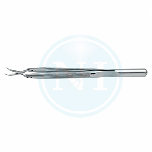 Portaagujas de microagujas de doble acción de acero inoxidable, cuerpo redondo, mandíbulas de 0.4 mm - Product Image 1