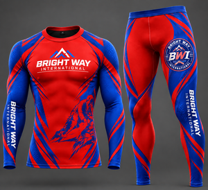 เสื้อว่ายน้ำ UPF50+ สำหรับฝึกซ้อมยิวยิตสู โนกิ แกรปลิ่ง ออกกำลังกาย เสื้อรัดกล้ามเนื้อผู้ชายขายส่ง แรชการ์ด - Product Image 1