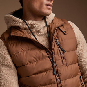 Chaleco Acolchado Sin Mangas para Invierno, con Logotipo Personalizado, Impermeable, Brillante, con Capucha, para Hombre - Product Image 6