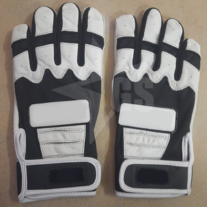 Gants de baseball en cuir à sangle réglable avec une forte adhérence de la paume et un contrôle de l'humidité pour la protection des mains - Product Image 1