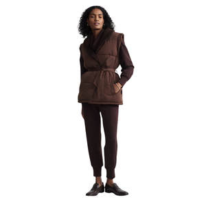 Gilet matelassé léger pour femme, sans manches, avec fermeture éclair sur le devant, respirant, écologique, vêtement d'extérieur décontracté pour l'automne et l'hiver - Product Image 3