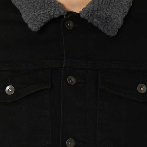 Best Men's <b>Winter</b> Denim <b>Jacket</b> Shearing Process Front Logo Customizable Fleece Lining Stylish Fashion Street Wholesale - Product Image 3