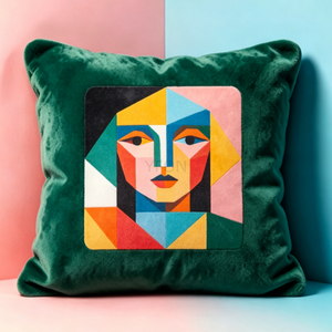 Fundas de Almohada Decorativas con Estampado Digital de Diseño Geométrico Abstracto, Fundas de Cojín Personalizadas de Lujo con Diseño Abstracto Pintado - Product Image 2