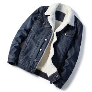 Chaqueta de Mezclilla para Hombre con Forro Polar, Cuello Sherpa, Gruesa, para Invierno, Corte Regular, Estilo Urbano, Venta al por Mayor, Fabricante OEM - Product Image 6
