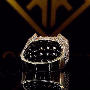 Anillo de Compromiso con Diamante Moissanite de Corte Redondo, Plata de Ley 925, Forma Cuadrada, Estilo Iced Out, Joyería Hip Hop para Hombre - Product Image 5