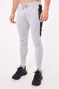 Fournisseur OEM Logo personnalisé en gros fermeture éclair gris coton uni poche kangourou cordon de serrage broderie manches longues survêtement pour hommes - Product Image 6