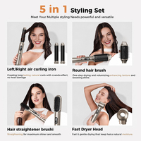 Lena Bigoudi Sèche-cheveux Peigne Ionique Brushless 5 en 1 Brosse à Air Chaud Sèche-Cheveux Styler Bigoudi