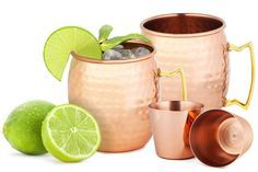 Copper mule mug set for stylish festive drink aesthetics hammered finish metal cups durable reusable serving party mugs - Product Image 6