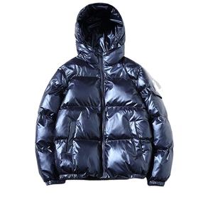 Veste matelassée décontractée pour homme de haute qualité, hiver 2026, design patchwork, col montant, logo frontal, capuche, chaude - Product Image 4