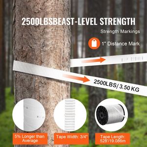 Cinta de poliéster para tracción de 3/4'' x 528 pies, tipo Mule, cuerda plana con capacidad de tensión de 2500 Lbf, cinta impresa para tracción de cables, paquete. - Product Image 2