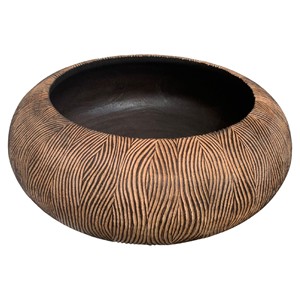 Handcrafted Blackened <b>Wood</b> Bowl with Charred Finish | Wholesale Wooden Bowls - Product Image 4