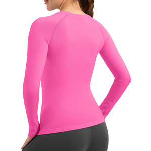 Breathable Athletic Base Layer <b>Top</b> for Women Quick Dry Compression Fitness Shirt for Yoga Exercise Running Gym and Outdoor Train - Product Image 3