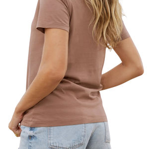 Ropa Casual de Alta Calidad para Mujer al por Mayor, Camisetas de Manga Corta para Mujer, Camisetas de Moda con Cuello Redondo para Mujer - Product Image 6
