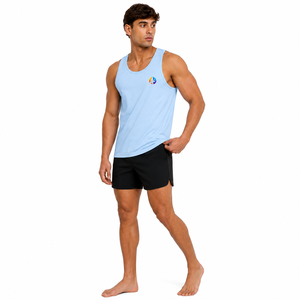 Material transpirable que ofrece una comodidad fresca para la camiseta sin mangas de hombre, con suavidad para caminatas de verano y práctica deportiva, uso diario. - Product Image 6