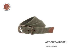 Cinturón Elástico Unisex de Alta Calidad de 35 mm en Tela Gris, Elegante y Cómodo con Extremos de Cuero Genuino, Accesorio Premium - Product Image 5