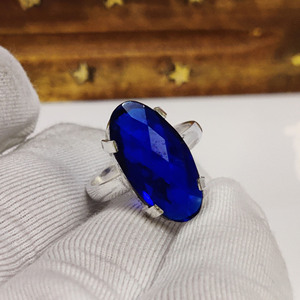 Anillo de Tanzanita, Plata 925, Anillo Azul Hecho a Mano, Joyería Elegante, Anillo Delicado - Product Image 4