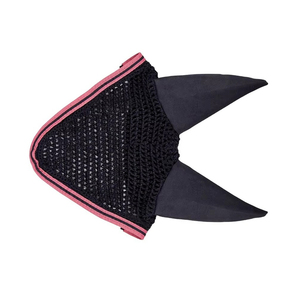 Bonnet d'oreilles pour cheval en crochet fait main avec sangle élastique sous le menton, couleurs et logo personnalisables, ensemble tapis de selle assorti, directement de l'usine - Product Image 2