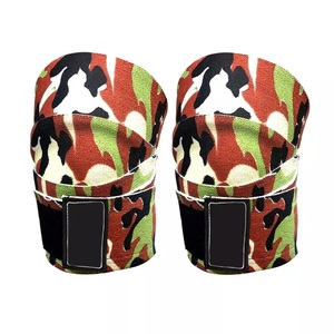 GAF Premium Quality 72" Heavy Duty Compression <b>Knee</b> Wraps Hook Loop Closure Natural Rubber PVC for Weightlifting Squats Leg - Product Image 3