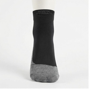 North Approach Ankle <b>Socks</b> Black Gray Breathable <b>Running</b> <b>Socks</b> for Adults Summer Season - Product Image 1