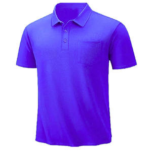Polo para hombre de manga corta con diseño de botones, cuello alto, tela transpirable, corte regular, impresión de logotipo personalizado. - Product Image 1