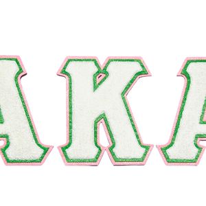 Parche de Chenilla con el Escudo de Alpha Kappa Alpha, Bordado en Verde, Blanco y Rosa, para Sudadera, Chaqueta, Gorra, Bolso y Ropa de Moda - Product Image 6