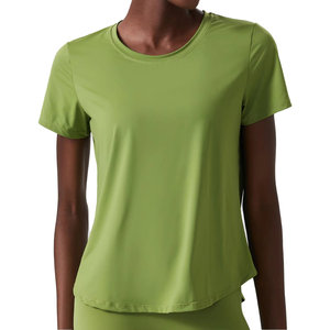 T-shirts de sport d'été amples et décontractés pour le yoga, hauts d'entraînement moulants à manches courtes pour femmes 2026 - Product Image 1