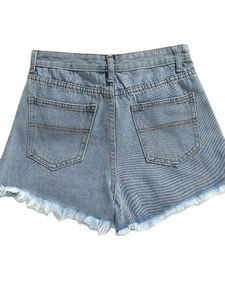 New Arrival Women Summer High Waisted <b>Mini</b> Denim Shorts Tummy Control Denim Cuff Denim Shorts - Product Image 6