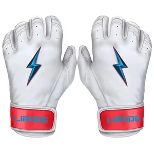 High Quality Genuine Leather Professional <b>Baseball</b>/Softball Batting Glove Eco-Friendly Hook Loop Closure <b>Baseball</b> Batting Gloves - Product Image 4