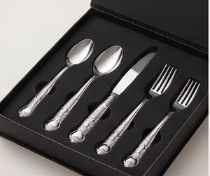 Ensemble de couverts élégants en acier inoxydable argenté avec manche vert élégant pour la salle à manger, la cuisine, les mariages et les restaurants - Product Image 6