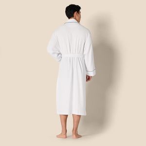 Peignoir à capuche pour homme, prix direct usine, chaud et douillet pour l'hiver, en flanelle de coton longue, service et design OEM - Product Image 3