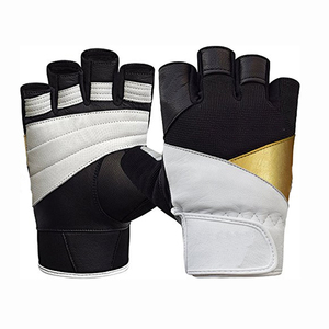 Weight Lifting Training Gloves Unisex Leather Half Finger Fitness Gym Body Building Hand Palm Protector Wholesale - Product Image 1