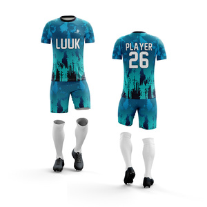 ชุดเสื้อและกางเกงฟุตบอลระดับพรีเมียม ระบายอากาศได้ดี เหมาะสำหรับสโมสรโรงเรียนและการแข่งขันลีก - Product Image 1
