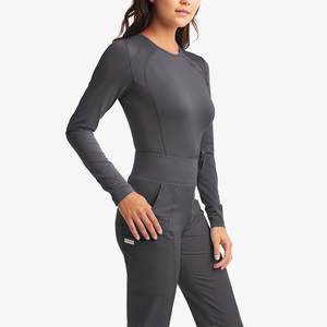 Services OEM – Nouveaux hauts ajustés pour femmes sous les blouses médicales, doux et confortables, à manches longues, pour infirmières - Product Image 3