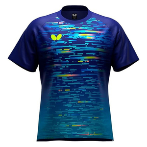 T-shirt de tennis de table Butterfly 47200 Kirial en nylon/coton, léger, séchage rapide, design sportif, directement du Japon - Product Image 6