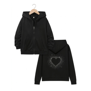Sweat-shirts à capuche zippés pour femmes, doublés en polaire, personnalisables avec logo, pour l'hiver - Product Image 1
