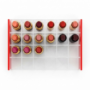 Multi Compartment Acrylic Lightweight Eco-Friendly Modern <b>Lipstick</b> Organizer Clear Makeup Display Stand Cosmetic Storage Holder - Product Image 3
