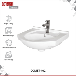 Lavabo de cerámica blanca ecológico de alta demanda, suspendido en la pared, para uso doméstico y hotelero. - Product Image 2