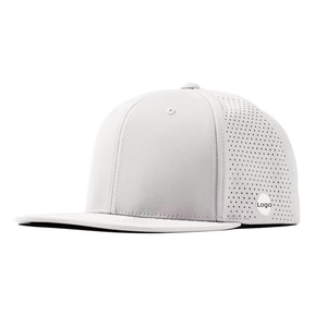 Wholesale Snapback <b>Caps</b> And Hats 6 Panel <b>Flat</b> Brim Custom Embroidery Laser Cut Hole Waterproof Fabric <b>Cap</b> For <b>Man</b> Woman - Product Image 5