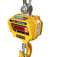 Nouvelle balance de grue numérique 5000 kg avec affichage LED 5 chiffres, boîtier en aluminium, 24V/230V, télécommande et batterie rechargeable