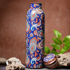 Eco-Friendly Enamel Printed <b>Copper</b> <b>Water</b> <b>Bottle</b> Good for Kids School Yoga Office <b>Water</b> <b>Bottle</b> Best Price - Product Image 2