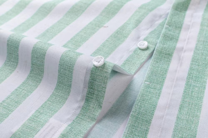 Chemises de luxe pour hommes, chemises boutonnées pour hommes, chemises rayées pour hommes, chemises en lin pour hommes, chemise hawaïenne rayée à manches courtes pour hommes - Product Image 2