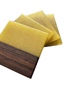 COASTERS Ensemble de sous-verres en résine époxy avec effet océan Dessous de verre rond carré décoratif en résine époxy par Craftsy Home - Product Image 5