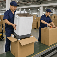 13KG China Manufacturer Single Tub Top Loading Semi Automatic Washing Machine Integrated Washbasin Hotel