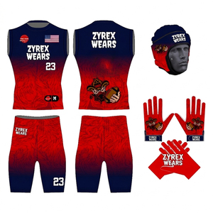 Design Logo Waterproof 100% Polyester Soccer Football Shirt Kit with Digital Print for <b>College</b> Team - Product Image 5