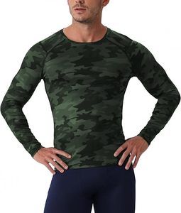 Men's Compression Long Sleeve Performance Shirt Premium Quick Dry Compression Base <b>Layer</b> <b>Top</b> Men's Athletic Compression Training - Product Image 5