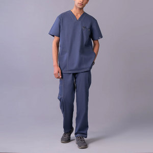 Anti-wrinkle Best Wear <b>Classy</b> Medical Scrub Uniform Professional Doctor Looking High Quality Hospital Scrub Uniform - Product Image 1