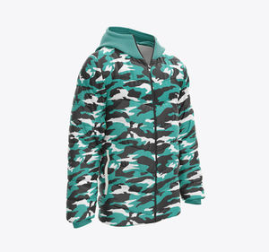 Veste à capuche respirante 100% nylon, tissu à mémoire de forme, imprimé, motif uni - Product Image 2