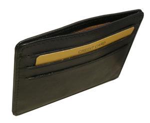 Porte-cartes en cuir véritable avec blocage RFID Portefeuille compact super mince et super fin avec plusieurs emplacements pour super cartes - Product Image 2